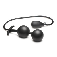 Opblaasbare Siliconen Anaal Plug - Zwart