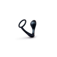 B-Vibe Ringer Cock Ring & Plug | Zwart