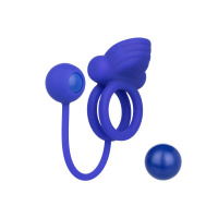 CalExotics Silicone Rechargeable Dual Rockin' Rim Enhancer | Paars