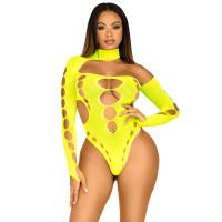 Leg Avenue Seamless Thong Back Bodysuit | Geel