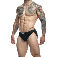 Justin+Simon Running Short | Zwart