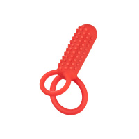 CalExotics Silicone Rechargeable Vertical Dual Enhancer | Rood