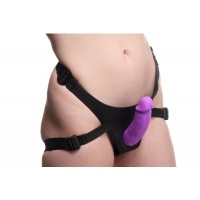 Strap U - Dubbele Dildo Met Harnas - Paars