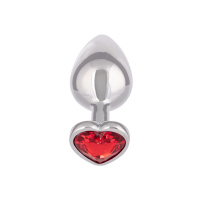 CalExotics Jewel Large Ruby Heart Plug | Rood