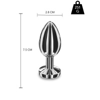 Playhouse Steel Pleasure Weighted Steel Butt Plug - M | Zilver