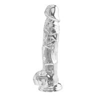 ToyJoy Get Real Clear Dildo with Balls 8' | Transparant