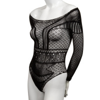 CalExotics Scandal Off the Shoulder Body Suit | Zwart