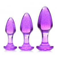 Glitter Gem Anaalplug Set - Paars