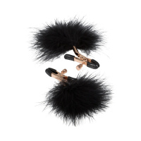 CalExotics Entice Accessories Feather Nipplettes | Zwart