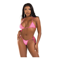 Leg Avenue Bikini top and thong panty | Roze