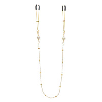 Taboom Nipple Play Tweezers Pearl & Deluxe Chain | Goud