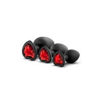 Blush - Luxe Bling Plugs Trainingskit Zwart met Rode Edelstenen