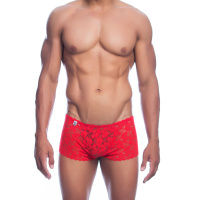 MOB Eroticwear Rose Lace Boy Short | Rood