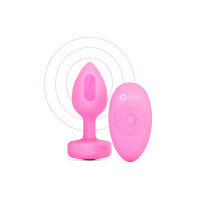 B-Vibe Vibrating Heart Plug S/M | Roze