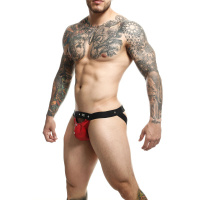 MOB Eroticwear Dngeon Peekaboo Jock | Rood