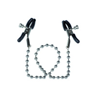 CalExotics Nipple Play Silver Beaded Nipple Clamps | Metaal