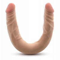 Dr. Skin – Plus 35,5 cm Buigzame Dubbele Dildo – Beige