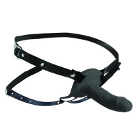 Realistische Vibrerende Siliconen Penis Sleeve - Zwart