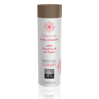HOT Shiatsu Luxury Edible Body Oil | Aardbei
