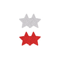 NS Novelties Pretty Pasties Glitter Stars Black/Gold 2 Pair | Rood