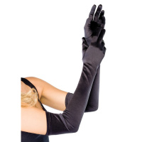 Leg Avenue Extra Long Satin Gloves | Zwart