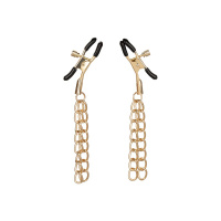 CalExotics Ride 'em Premium Denim Collection Nipple Clamps | Goud