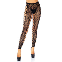 Leg Avenue Footless Crotchless Tights | Zwart