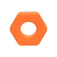 CalExotics Alpha Liquid Silicone Prolong Sexagon Ring | Oranje