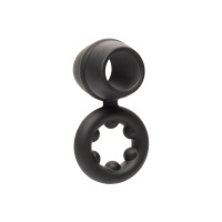 CalExotics Alpha Liquid Silicone Dual Magnum Ring | Zwart