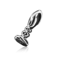 ToyJoy Buttocks Vibrating Metal Buttplug L | Zilver