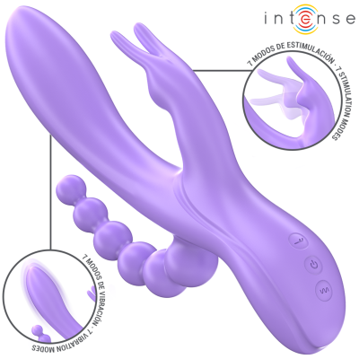 Intense Miko Triple Vibrator Rabbit Purple - image 2