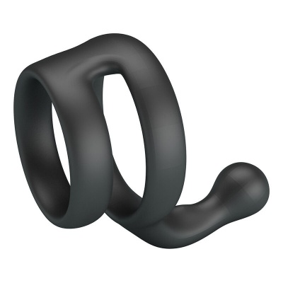 CRAZY BULL - Yancy Double Cock And Ball Ring Black - image 3