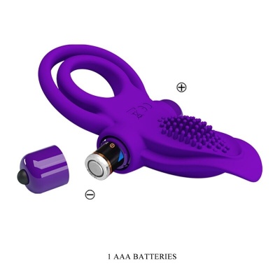 Pretty Love Purple Vibrating Penis Ring - image 8