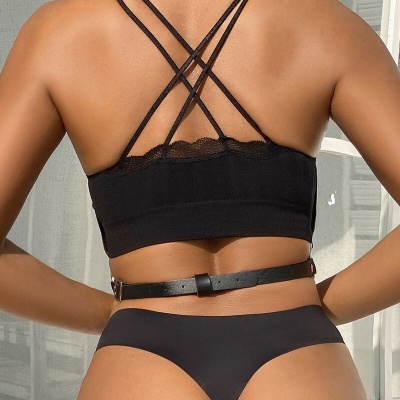 Subblime Leather Chest Harness Chain Details - image 11