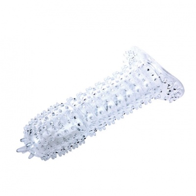 BAILE - Penis Sheath With Transparent Stimulating Points 14 Cm - image 3