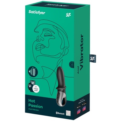 Satisfyer Hot Passion Anal Vibrator, App, Black - image 4