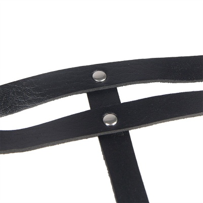 Subblime Leather Ring Chain Belt Black - image 7