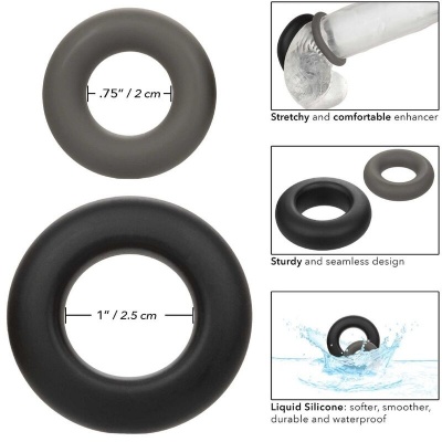 CalExotics Alpha Prolong Set of 2 Ring Grey - image 9