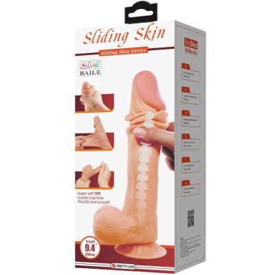 Pretty Love Sliding Skin Dildo Flesh 24 CM - image 6