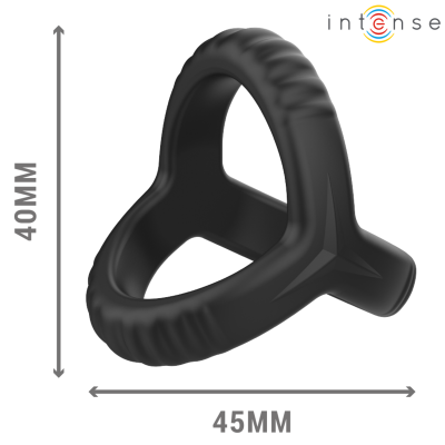 Intense Carson Double Silicone Penis Ring Black Model 4