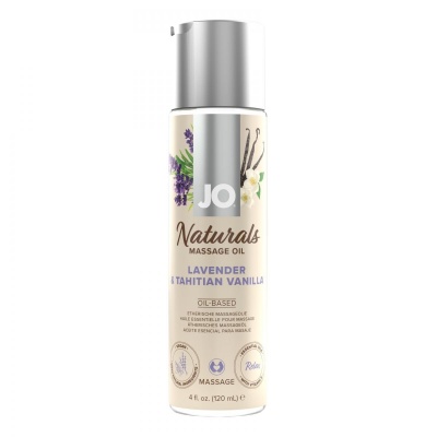 JO - Naturals Massage Oil Lavender En Tahitian Vanilla - 120 ml Foto van JO - Naturals Massage Oil Lavender En Tahitian Vanilla - 120 ml