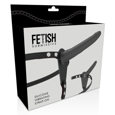 Fetish Submissive Harness Vibrator Black 15CM - image 4