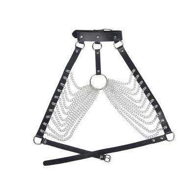 Subblime Leather Chest Harness Big Ring Chains - image 4