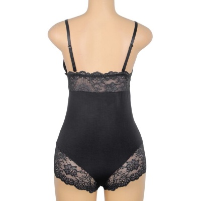 Subblime Black Floral Lace Teddy S/M - image 9