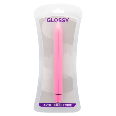 Glossy Slim Vibrator Deep Rose - image 3