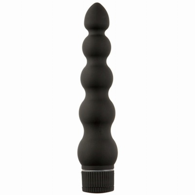 Foto van Doc Johnson - Black Magic Ribbed Vibe Vibrator - Zwart