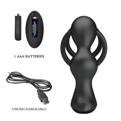 Mr Play Anal Plug & Penis Ring Vibrator - image 6