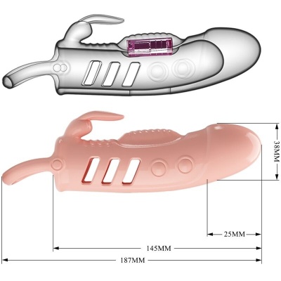 Pretty Love Sloane Natural Rabbit Penis Sheath - image 4