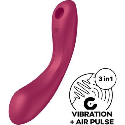 Satisfyer Curvy Trinity 1 Air Pulse Vibrator Red Satisfyer Curvy Trinity 1 Air Pulse Vibrator Red