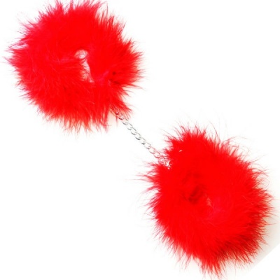 Secretplay Red Marabou Handcuffs - image 4